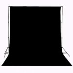 HMTfoto Background Solid Black Backdrop Muslin Portrait Background Screen for Photo Backdrop Video Photography Studio(5x7ft, Black)