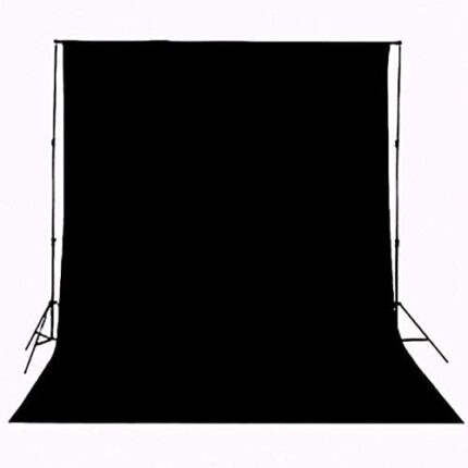 HMTfoto Background Solid Black Backdrop Muslin Portrait Background Screen for Photo Backdrop Video Photography Studio(5x7ft, Black)