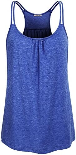 Hibelle Womens Scoop Neck Cute Racerback Yoga Workout Tank Top