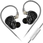 KZ ZAR in-Ear Monitor 7BA+1DD Hybrid 8 Drivers Earbuds HiFi Bass Noise Cancelling Earphones, Clarity in All Frequency Stereo Sound Comfortable Headphones for Audio Engineers, Musicians(with Mic)
