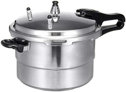 Karfri 7L Aluminium Alloy Kitchen Pressure Cooker Gas Stove Cooking Safety Protection With Steam Plate For Induction Cooker Gas Furnace
