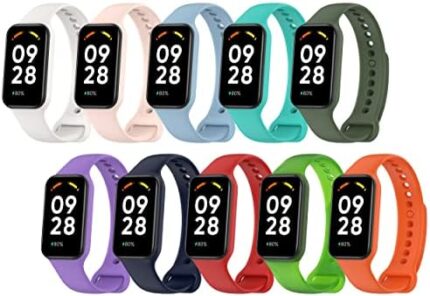 Lemspum Sport Silicone Wrist Bands Compatible with Xiaomi Redmi Band 2 Replacement Accessories Strap Waterproof One Size 5.5"-8.7"