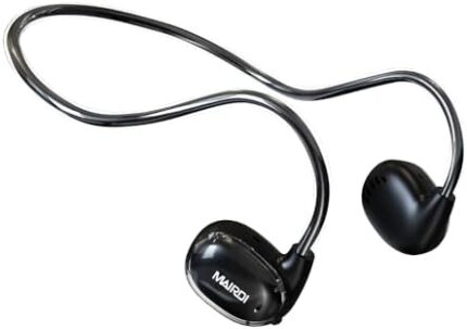 MAIRDI Air Conduction Headphone Wireless, Bluetooth 5.3 Open Ear Headphone with Microphone, 10H Playtime, Sport Headphone for Running Bicycling Climbing Driving Black
