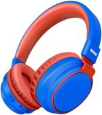MIDOLA Headphones Kids Bluetooth Wireless Volume Limited 85/110dB Over Ear Foldable Noise Protection Headset/Wired Inline Cable AUX 3.5mm Mic for Child Boy Girl Travel School Pad Tablet Blue
