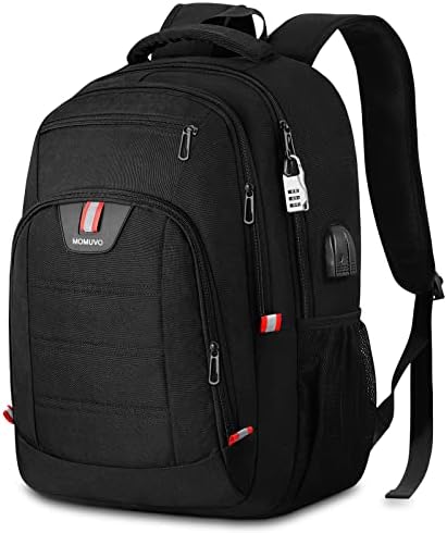 MOMUVO Backpack for Men, School Backpack for Teens/Boys, Laptop Backpack fit 17.3 Notebook, Anti Theft College Backpack Bookbags for Travel Business Work, Water Resistant