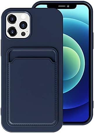 MZCHENYI Phone case for INFINIX Pr652b Liquid Silicone Wallet case, for INFINIX Pr652b Soft and Ultra-Thin Protective case, with Card Clip Cover, Wallet Card Pocket Cover Blue