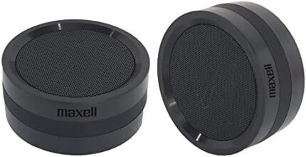 Maxell High Fidelity True Wireless Twin Speakers, Bluetooth 5.0, 6HRS of Playtime Per Speaker, Rubberized