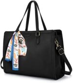 Missnine Laptop Tote Bag for Women 15.6 Inch Leather Work Bags Teacher Computer Purse Briefcase Handbag for Office, Travel