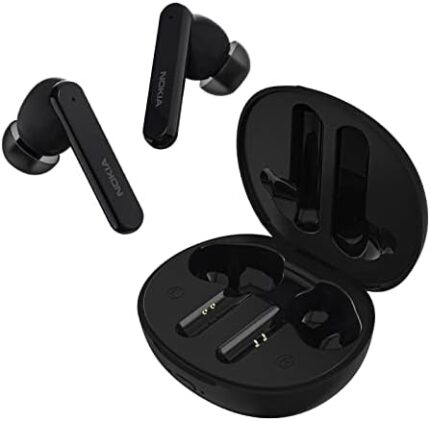 Nokia Clarity Earbuds+ - Professional Wireless ANC/ENC Earphones, IPX4 Waterproof Headphones - Active Noise Cancelling Buds, Environmental Sound Reduction - 4.5-Hour Play Time, Charging Case - Black