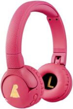 POGS Kids Bluetooth Wireless Headphones | The Gecko | Foldable and Durable Headphones for Kids 3+ with Volume Control, Microphone, Volume Limiter 85 dB | Music-Sharing Function (Bluetooth) (Pink)