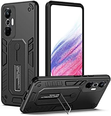 Phone Case Case Compatible with Infinix Hot 20s, Compatible with Infinix Hot 20s Case Heavy Duty Shock Absorption Full Body Protective Case TPU Rubber and Hard PC Phone Case Cover with Retractable han