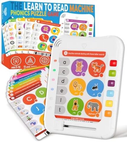 Phonics Learning Pad - Electronic Phonics Reading Game for Kids Ages 5-11 - Learn to Read in 720 Phonic and Letter Sound Questions - Vowel Sounds, Consonant Blends, Digraphs, Diphthongs and More