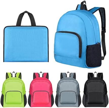 Reginary 24 Pcs Backpack 17" Backpacks Foldable Lightweight Bookbags Student Outdoor Travel School Book Bag with Storage Bag (Colorful)