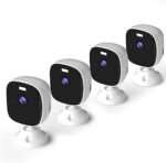 Rraycom 4pc Mini WiFi Security Camera for Home Security, Baby Monitor-2K HD Indoor Camera, Color Night Vision, AI Motion Detection, 2-Way Audio, SD&Cloud Storage, Alexa & Google Assistant Compatible