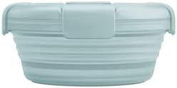 STOJO Collapsible Bowl - Translucent 36oz - Reusable Silicone Bowl (Translucent Aquamarine)