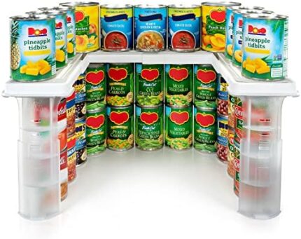 Savvy Shelf Adjustable Pantry Spice Rack & Can Storage Organizer - Storage Kitchen Cabinet Organizer - Pantry Organizatio, Spice Rack & Storage Can Organizer for Pantry & Cupboard