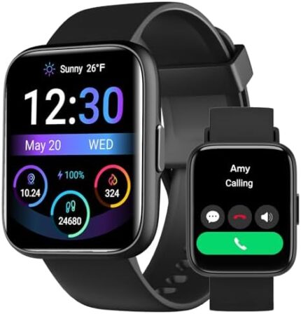 Smart Watch for Men Women - Answer/Make Calls/Quick Text Reply/AI Control, 1.83" for Android Phones iPhone Samsung Compatible IP68 Smartwatch Fitness Tracker Heart Rate Blood Oxygen Sleep Monitor