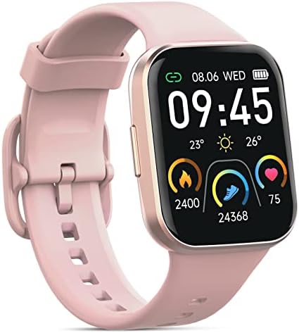 Smart Watch for Women, 1.69" HD Screen Activity Tracker Smartwatch, Fitness Tracker with Heart Rate/Sleep Monitor, 25 Sport Modes IP68 Waterproof, Pedometer, Fitness Watch for Android iOS Phones, Pink
