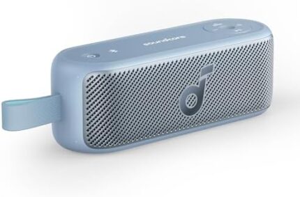 Soundcore Motion 100 Portable Speaker, Bluetooth Speaker with Wireless Hi-Res, 2 Full Range Drivers for Stereo Sound, Ultra-Portable Design for Outdoor Use, Customizable EQ, Punchy Bass, and IPX7