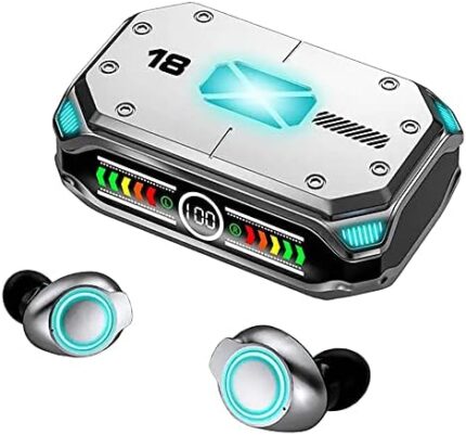StitchGreen M43 Bluetooth Earbuds RGB Lighting, 120 Hrs Long Battery Life, IPX7 Waterproof, 4-Mic Headset - Ultimate Wireless Audio Experience