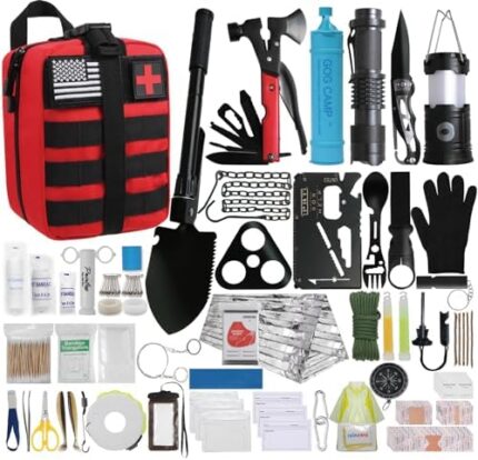 Survival Kits-290Pcs Camping Essentials-First aid kit-Outdoor Adventure-Gifts for Men-Gifts for Christmas
