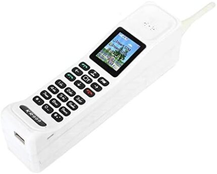 T osuny Retro Phone- Classic Old Phone Vintage Retro Brick Cell Phone FM Radio Mobile Phone Dual Cards Dual Standby, Voice Flashlight Elderly Mobile Phone(White)