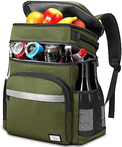 TOTEXISAP Cooler Backpack 54 Cans, Backpack Coolers Insulated Leak Proof, Large Capacity Beach Ice Chest Backpack, Waterproof Soft Cooler Bag Lunch Backpack for Men Women Camping Hiking