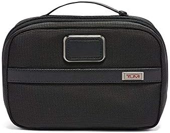 TUMI - Alpha 3 Split Travel Kit - Luggage Accessories Toiletry Bag for Men and Women with Embossed Leather Carry Handle - Black