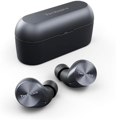 Technics HiFi True Wireless Multipoint Bluetooth Earbuds with Advanced Noise Cancelling, Impressive Call Quality Using JustMyVoice Technology, Alexa Built in, EAH-AZ60-K (Black)