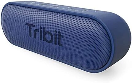 Tribit XSound Go Bluetooth Speaker with 16W Loud Sound & Rich Bass, 24H Playtime, IPX7 Waterproof, Wireless Stereo Pairing, USB-C, Portable Wireless Speaker for Home, Outdoors, Travel (Blue)