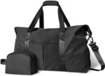 Tuwubi Travel Duffle Bag, Gym Bag for Women, Weekender Bag, Tote Bag, 45L Travel Duffel Bags with Small Pouch - Black