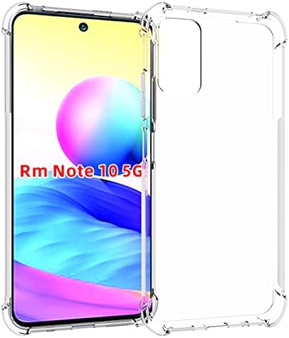 USTIYA for Mi Redmi Note 10 5G Case/Poco M3 Pro Case Clear TPU Four Corners Cover Transparent Soft funda