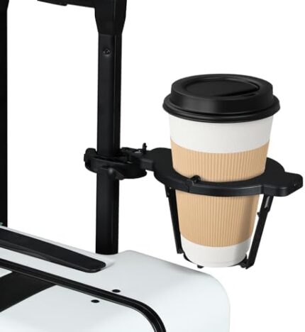 Upgraded Luggage Travel Cup Holder Free Hand Drink Carrier, Fits All 4-Wheeled Suitcases and Suitable for Coffe Mugs and Bottles, Great Travel Essentials for Flying and Travel Accessory Gifts - Black