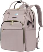 VANKEAN 15.6-16.2 Inch Laptop Backpack Carry On for Women Computer Work Backpack, Water Proof College Daypack with USB Port RFID Pocket, Business Travel Light Dusty Pink