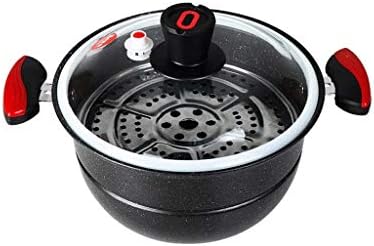 VOLDO Pressure Cooker with Glass Lid, Stainless Steel, Cookware, Compatible with Induction, Gas, Electric Stovetops, Dishwasher Safe