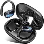 Wireless Earbud, 2023 Sport Wireless Bluetooth 5.3 Earbud with HiFi Stereo, 75H Over Ear Bud with Noise Cancelling Mic, IP7 Waterproof Bluetooth Headphones, LED Display, Button Control, for Running