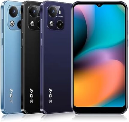 Xgody X18 4G LTE Unlocked Android Phone, 6.3 Inch Cell Phones, Android 10 OS Dual SIM Cheap Smartphone Unlocked, Quad Core 2GB+16GB, Dual 5MP+8MP Camera, 4000mAh Battery, Face ID Smart Phone (Purple)