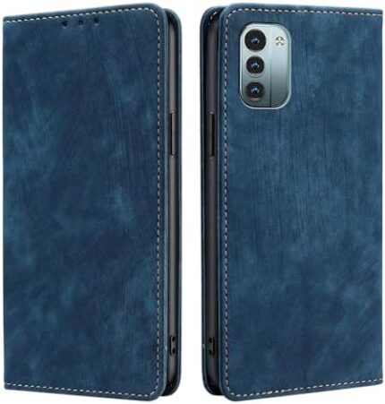 ZHOUDSAEIFD Leather Wallet Phone Case Compatible with Nokia G42 5G/G310, Magnetic Flip Book PU Shockproof Wallet Protective Cover Case with Card Holder & Stand Function - Black