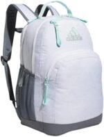 adidas Adaptive Backpack, Jersey White/Semi Flash Aqua Blue, One Size