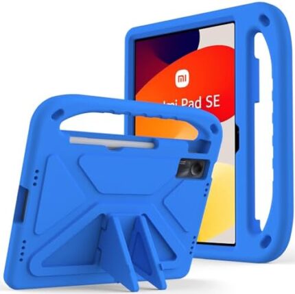 for Xiaomi Redmi Pad SE 11" Released 2023 Kids Case,Lightweight EVA Kid Friendly Shockproof Protective Case,Handle Stand Heavy Duty Tablet Cover (Blue)