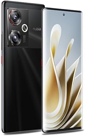 nubia Z50 Cellphone - 5G Unlocked Android Phone, 64MP+50MP Dual Camera, Qualcomm Snapdragon 8 Gen 2, 144Hz 6.67” AMOLED Screen, 80W Quick Charge Android Phone w/ 5000mAh Battery, 12GB, Black