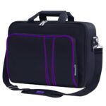 omarando Gaming Console Carrying Case,Compatible with PS5, PS5 Slim,PS4 or Xbox One,Xbox One S,Xbox One X.Travel Carrying Bag for Game Controller and Gaming Accessories (Purple-black)
