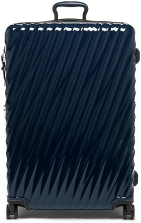TUMI - 19 Degree Extended Trip Expandable 4-Wheeled Packing Case - Hard Side Suitcase with Spinner Wheels - Spacious International Travel Luggage with Secure Storage - Navy
