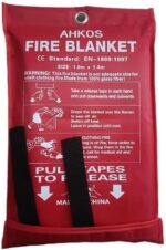 AHKOS Fire Blanket for Kitchen and Home, Fiberglass Fire Safety Blankets for Survival, Flame Retardant Protection for Kitchen, car, Workhouse 39 x 39 inc - 2 Packs with Gloves