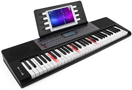 AKLOT 61-Key Keyboard Piano Portable Electronic Keyboard 61 Keys Electric Keyboards for Adult Beginners Kids With Keyboard Teach Indicator