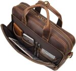 Augus Leather Messenger Bag for Men Vintage Travel Backpack 17 inch laptop Briefcase Shoulder Bags