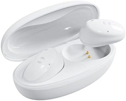 Aurasound 2022 Bluetooth 5.1 Noise Cancelling Earbuds, True Wireless Earphones, 4g Tiny Earbuds with 4 Microphone, Waterproof IPX4, Deep Bass, Stereo in Ear Earbuds Beans for Sleep and Work（White）