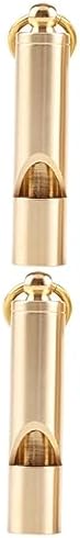 BESPORTBLE 2pcs survival whistle gold keychain retro keychain survival supplies whistle for camping emergency whistle brass whistle safety whistle manual equipment