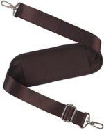 BOMKEE 59 Inch Universal Shoulder Strap Adjustable Bag Strap Replacement with Metal Swivel Hooks and Non-Slip Pad for Laptop Case Briefcase Messenger Bag Diaper Bag Camera Bag Travel Bag(Brown)