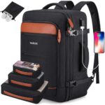 Bagsure Travel Backpack, 42L Carry on Luggage, Flight Approved Expandable Backpack, Laptop Backpack, Hidden Shoulder Straps Weekender Bags for Women Men, Suitcase with Packing Cubes and Shoe Pocket